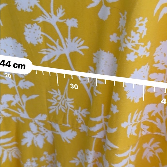 Yellow Floral Lace-Trim Dress - Picture 5 of 6